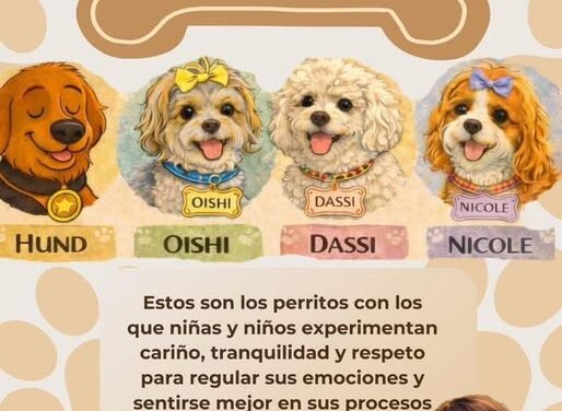 Perros de Servicio dan acompañamiento para que niñas y niños puedan regular sus emociones