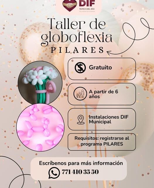 Participa en el taller de globoflexia que se realiza como parte del programa PILARES