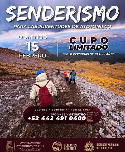 Senderismo para las juventudes de Atotonilco de Tula