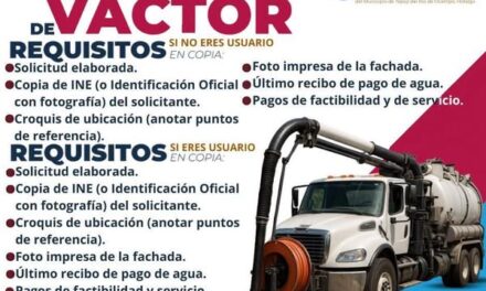 ¿Sabías que puedes contratar el servicio de equipo Vactor en la Comisión de Agua de Tepeji?