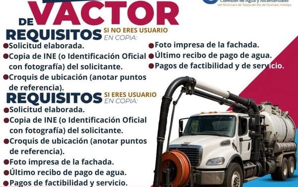 ¿Sabías que puedes contratar el servicio de equipo Vactor en la Comisión de Agua de Tepeji?