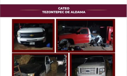 Agencia de Investigación Criminal asegura armas de fuego, inhibidor de señal y vehículos con reporte de robo; hay una persona detenida