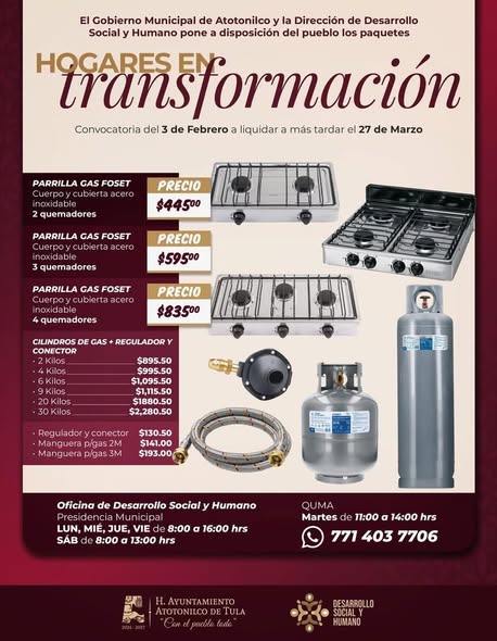 Aplían productos del Programa «Hogares en Transformación» en Atotonilco de Tula