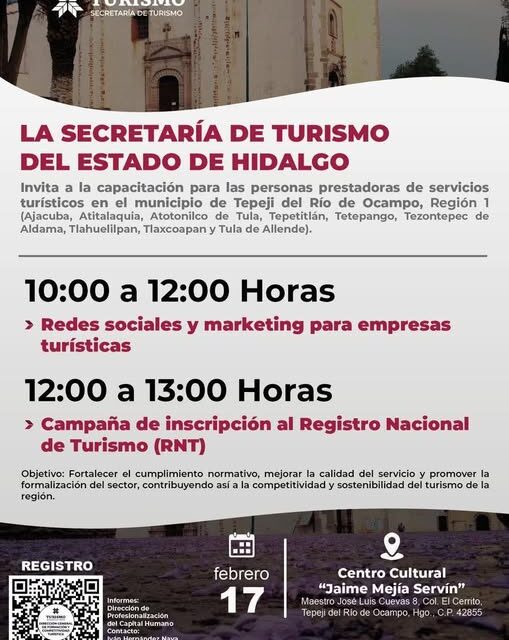 Atención prestadoras y prestadores de servicios turísticos de Tepeji del Río