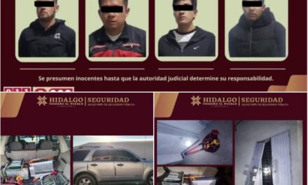 EN ATITALAQUIA, RECUPERAN EQUIPO VALUADO EN 1 MILLÓN DE PESOS, HAY 4 PERSONAS DETENIDAS