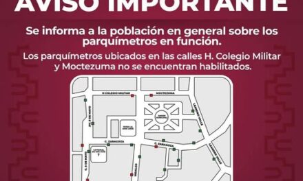 Aviso a la población sobre los parquímetros en Tula