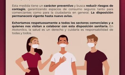 En Atotonilco de Tula el uso de cubrebocas será obligatorio para comerciantes en tianguis, plazas y atención al público en general