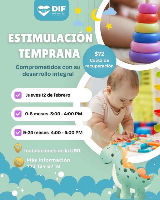 Habrá Sesión de Estimulación Temprana en el DIF Tepeji