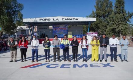Inauguran la nueva explanada comunitaria en la localidad de Cañada en Atotonilco de Tula