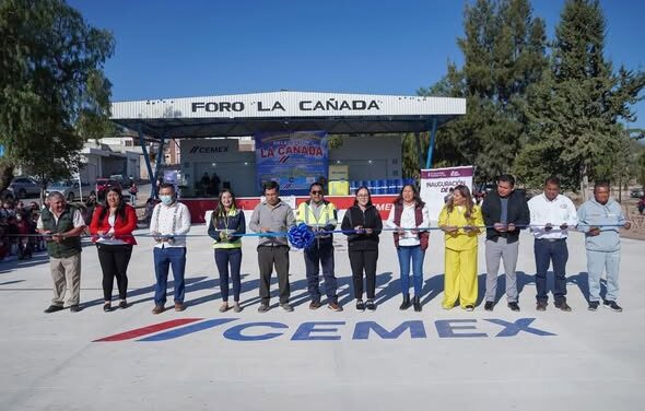 Inauguran la nueva explanada comunitaria en la localidad de Cañada en Atotonilco de Tula