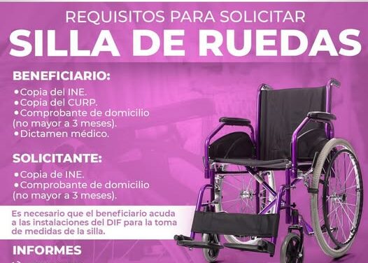 DIF Tula entrega sillas de ruedas y abre convocatoria para personas que lo necesiten