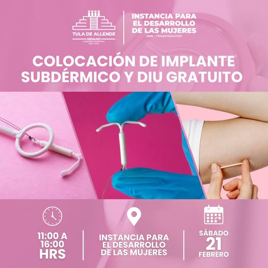 Campaña de colocación de implante subdérmico y DIU