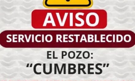 CAAMTROH conlcuye labores de reparación de bomba del pozo Cumbres