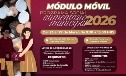 Última semana de inscripción al Programa Alimentario Municipal de Atotonilco de Tula