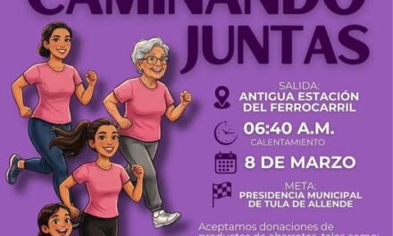 Invitan a la carrera con causa “Caminando juntas” que se llevará a cabo en Tula de Allende