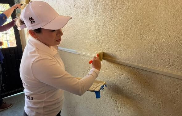 Tania Valdez encabeza faena comunitaria en San Mateo