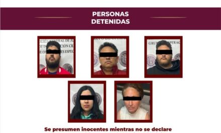 Detiene AIC a cinco personas en posesión de narcóticos y arma de fuego; entre ellos un empleado de Pemex