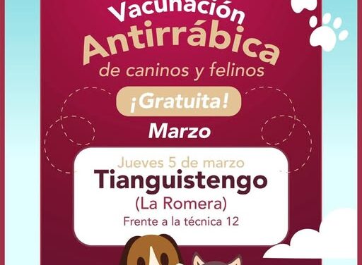 Continúa Campaña de Vacunación Antirrábica en Tepeji