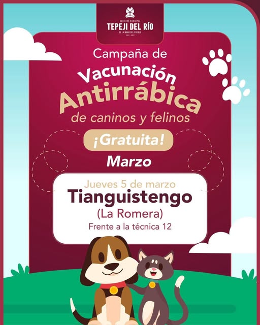 Continúa Campaña de Vacunación Antirrábica en Tepeji