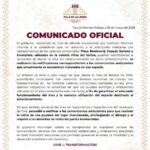 Gobierno Municipal de Tula de Allende emite el siguiente comunicado: