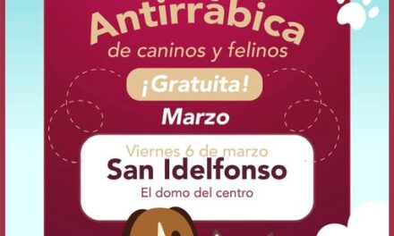 Este 6 de marzo habrá vacunación atirrábica en San Ildefonso