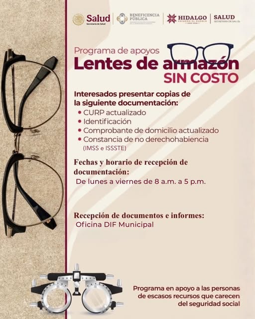 Continúa Programa de Lentes de Armazón en Tepeji del Río