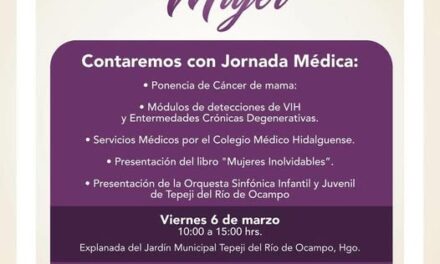 No te pierdas la Jornada Conmemorativa al Día Internacional de la Mujer que se llevará a cabo hoy en Tepeji del Río