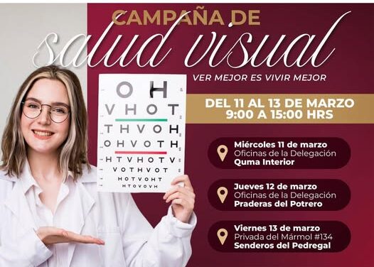 Habrá exámenes de la vista y lentes completos a bajo costo en Atotonilco de Tula