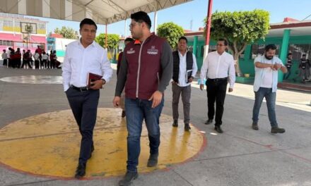 Verifican las condiciones de la infraestructura de la escuela Melchor Ocampo en Tepeji