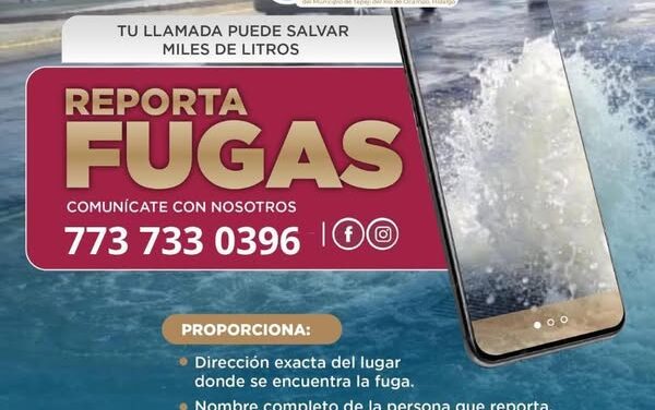 Tu apoyo es importante para evitar el desperdicio de agua potable