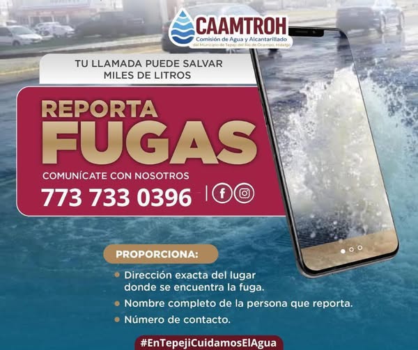 Tu apoyo es importante para evitar el desperdicio de agua potable