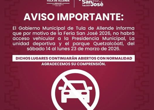 El gobierno de Tula de Allende emite el siguiente comunicado: