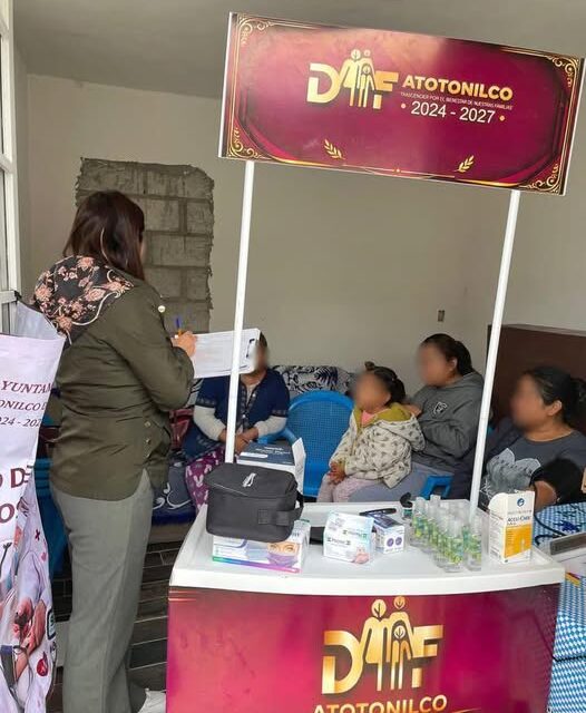 Módulo de atención del DIF Atotonilco visitó la comunidad de El Portal