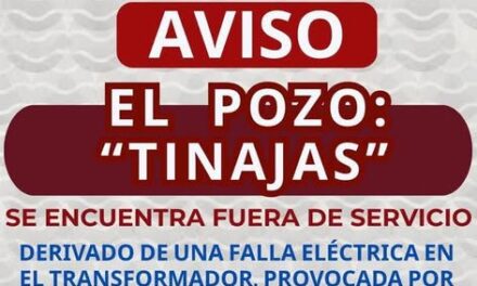 La Comisión de Agua de Tepeji trabaja en restablecer servicio tras falle eléctrica en el Pozo Tinajas