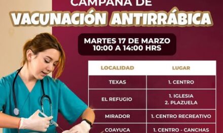 Continúa la campaña de vacunación antirrábica en Atotonilco de Tula