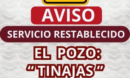 Concluyen trabajos de reparación del transformador del Pozo Tinajas