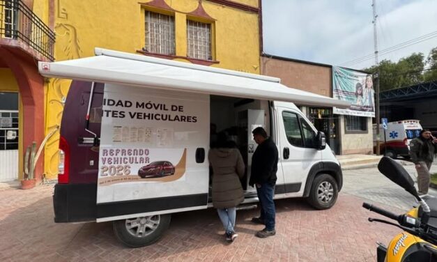 La unidad móvil de trámites vehiculares ya se encuentra instalada en Atotonilco de Tula