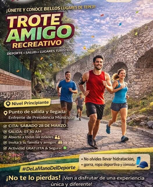 Invitan a participar en el «Trote Amigo Recreativo» en Tepeji del Río