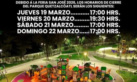 Conoce los horarios del Parque Quetzalcóatl del 19 al 22 de marzo de 2026