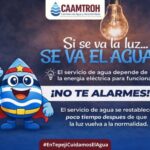 ¿Sabías que cuando se va la energía eléctrica, también puede verse afectado el suministro del agua probable?