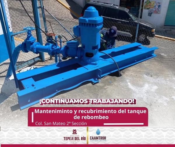 Personal de la CAAMTROH realiza trabajos de mantenimiento en los pozos de abastecimiento