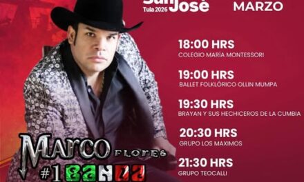 Gobierno de Tula te invita a disfrutar el último día de la Feria San José Tula 2026, con la presentación de Marco Flores y La Jerez