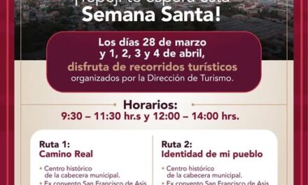 Habrá recorridos turísticos en Tepeji del Río durante el próximo periodo vacacional