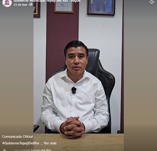 Respecto al estado de salud de la presidenta de Tepeji del Río, el gobierno municipal emitió el siguiente comunicado: