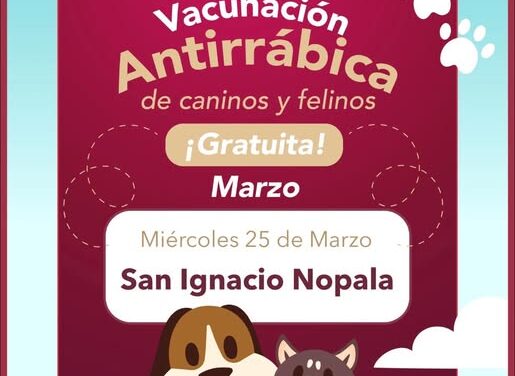 Continúa la campaña de vacunación antirrábica en comunidades de Tepeji del Río