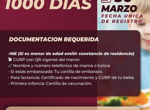 30 de marzo, único día de registro para el Programa de 1000 días en Atotonilco de Tula