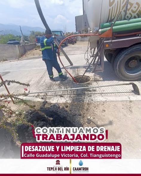 Continúan trabajos preventivos en las localidades de Tepeji del Río