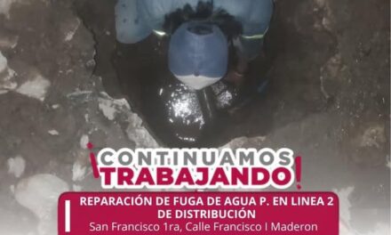 CAAMTROH atiende de manera oportuna reportes de fuga de agua