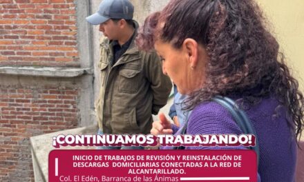 Ordenamiento de descargas sanitarias en la colonia El Edén