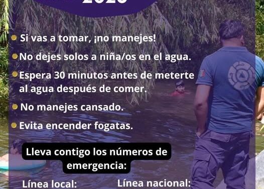 Sigue las recomendaciones que la Dirección de Protección Civil y Bomberos Tula tiene para ti en esta temporada vacacional de Semana Santa.